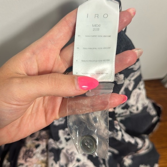 IRO Mexi Floral Print Wide-Leg Jumpsuit Size Medium - Picture 10 of 12